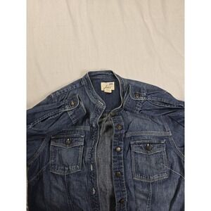 Levi's Shirt Womens Small Blue Denim Snap Front Long Sleeve Tunic Western Top